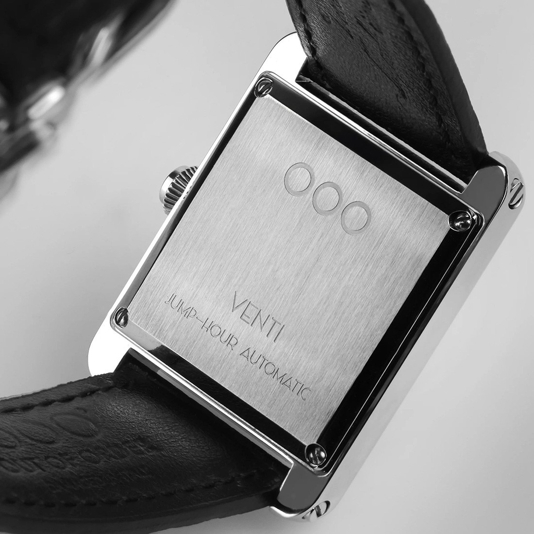 Out of Order WIND SHAPE Automatic Jump-Hour Black Rectangular Men’s Watch