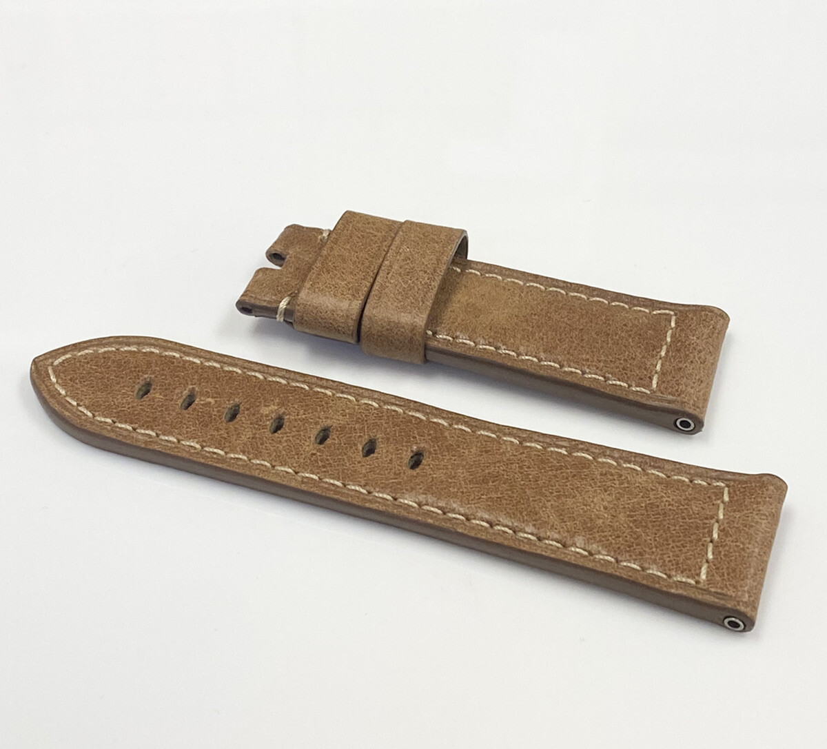 Genuine New Panerai 24mm x 22mm Light Brown Leather Regular Band Strap
