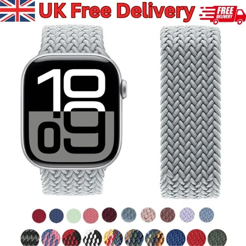 Apple watch strap Series 10 9 7 8 5 SE 6 44/45/40/38/41mm Braided Solo Loop band