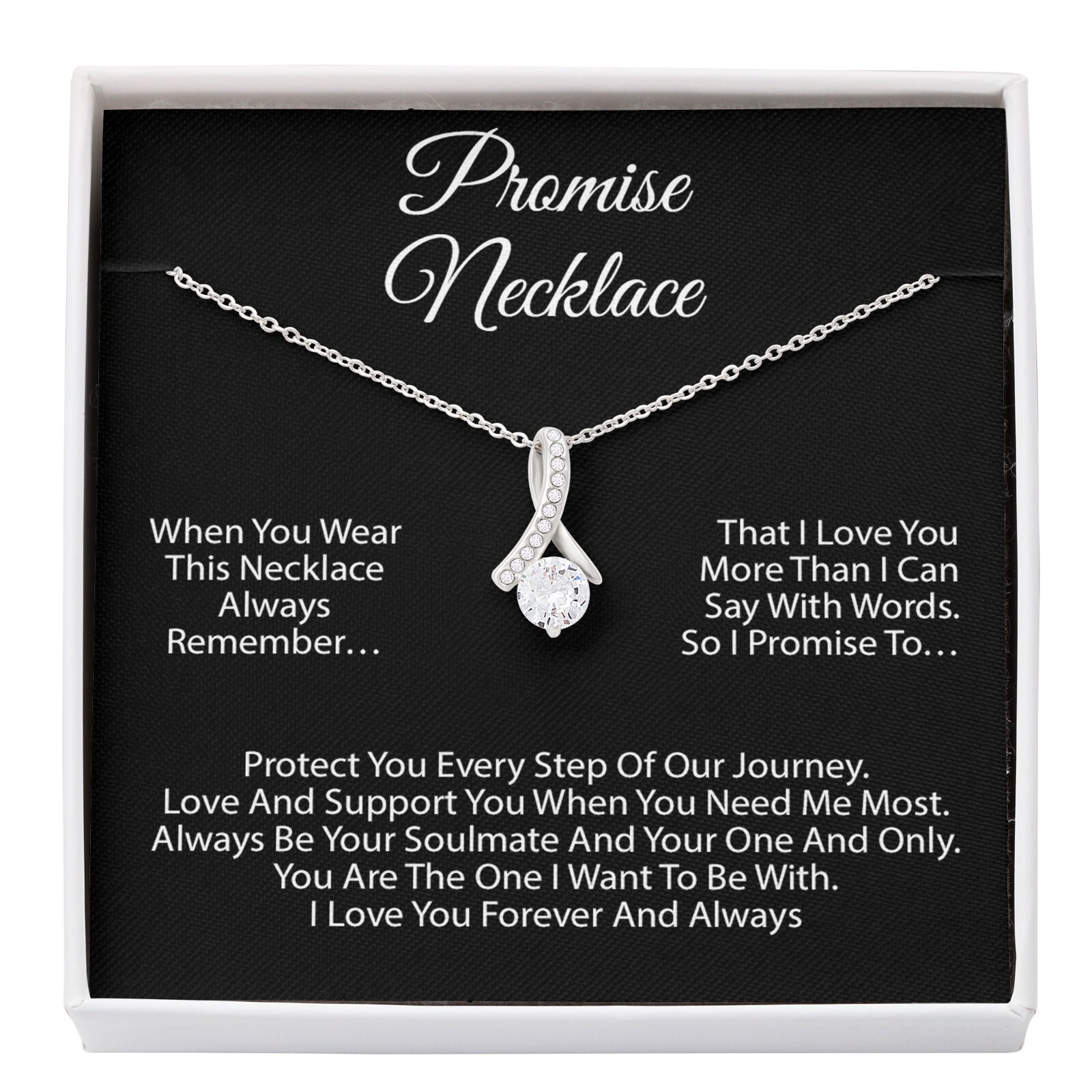 Promise Necklace For Soulmate, Valentine Gift, Birthday Gift, Anniversary Gift