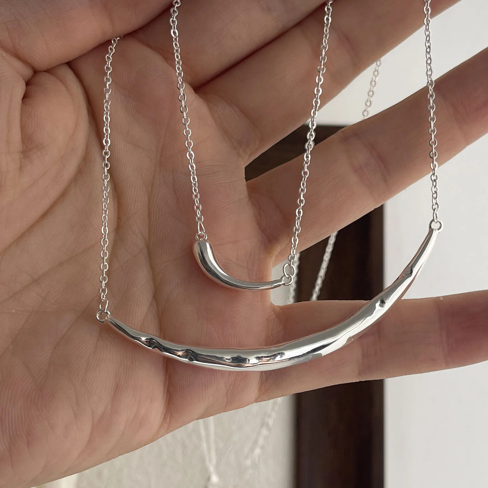 S925 Sterling Silver Necklaces For Women Simple Chain Fashion Minimalist Pendant