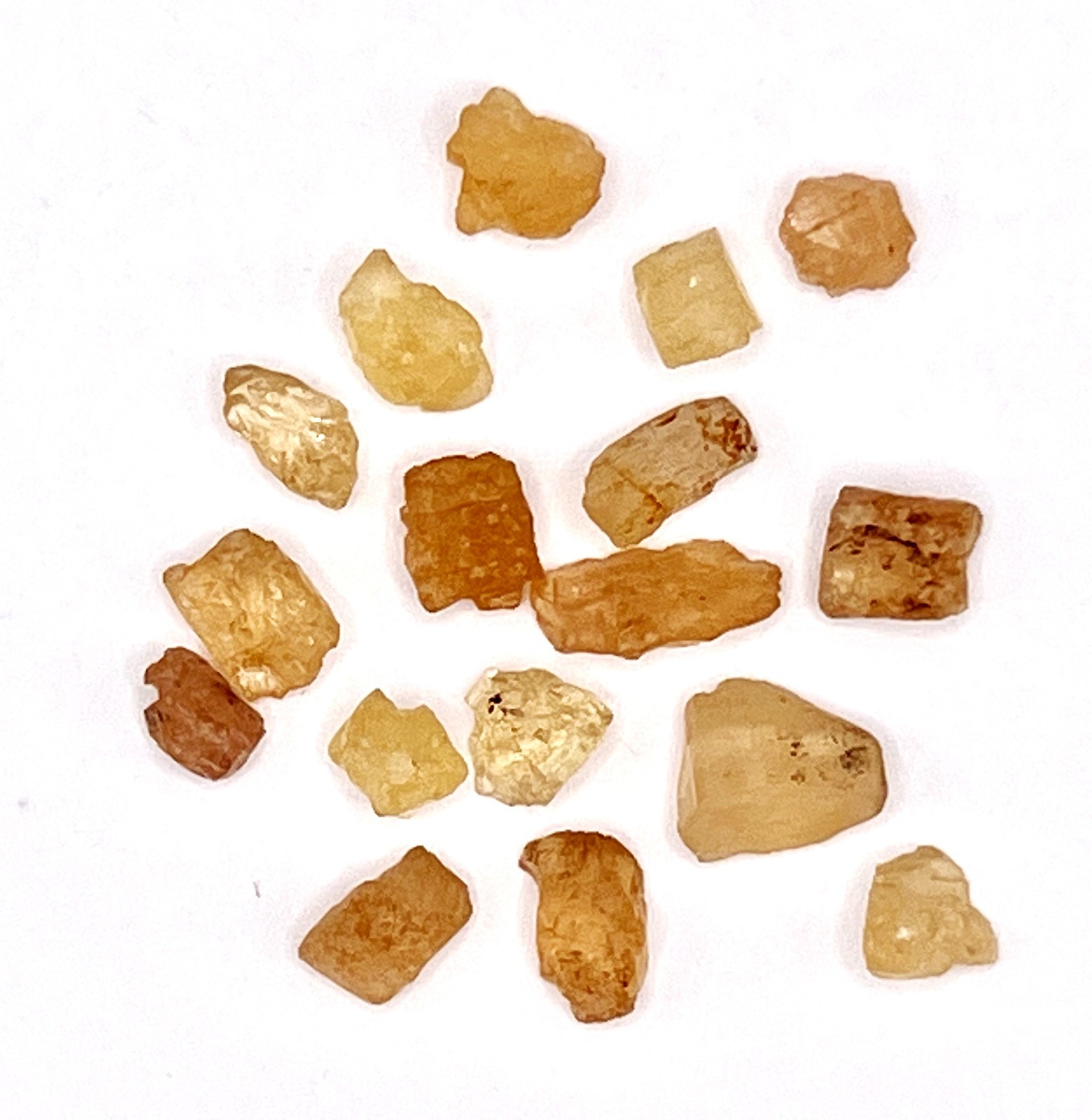 Raw Imperial Topaz Lot 21 Stones Natural Untreated –Total 5g – Brazil – IR09