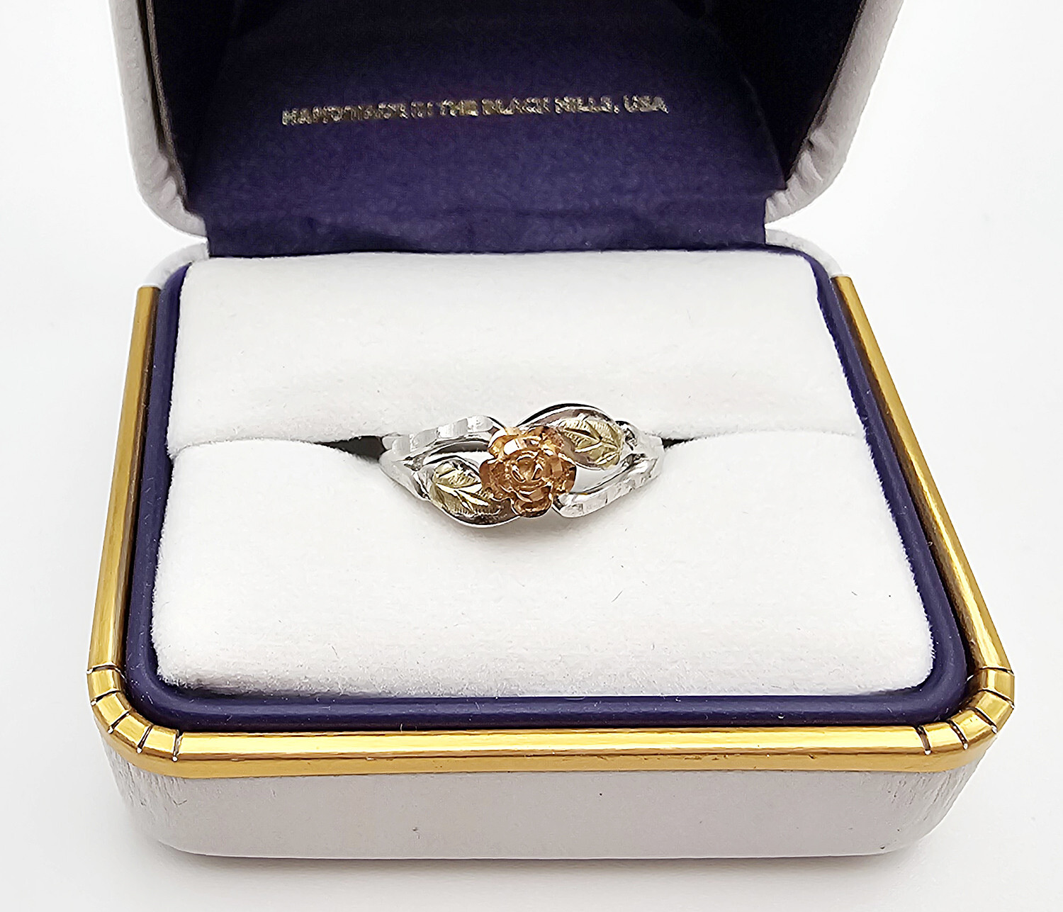Landstrom’s® Black Hills Gold Sterling Silver Rose Ring Size 5 FAST SHIPPING