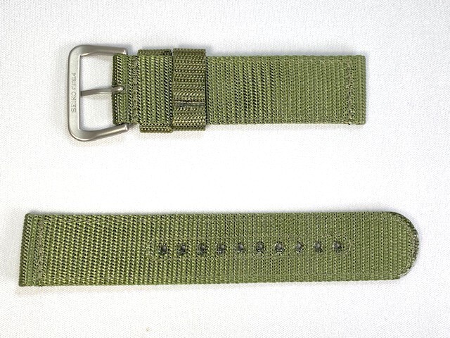 Seiko Genuine Nylon Band 22mm Green 4A212AL for SNZG09JC/7S36-03J0