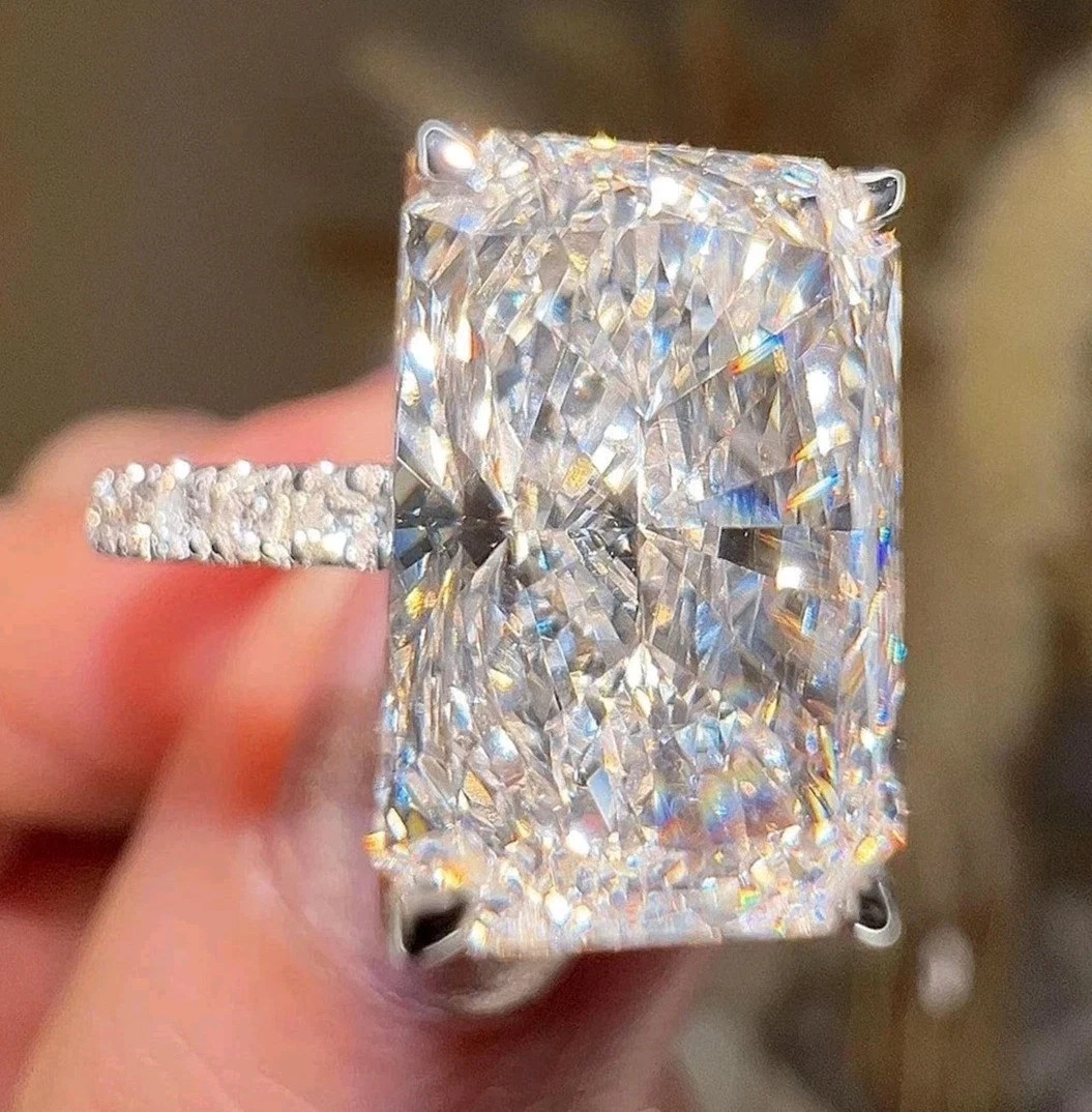 18 Ct Certified Treated Off White Diamond Solitaire Engagement Ring,925 Silver