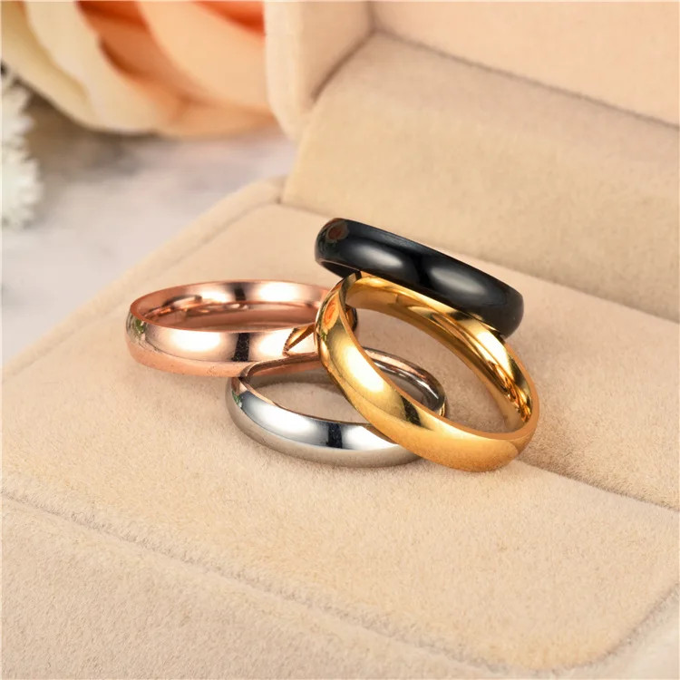 Tungsten Carbide Comfort Fit Polished Plain Band Wedding Ring 4mm