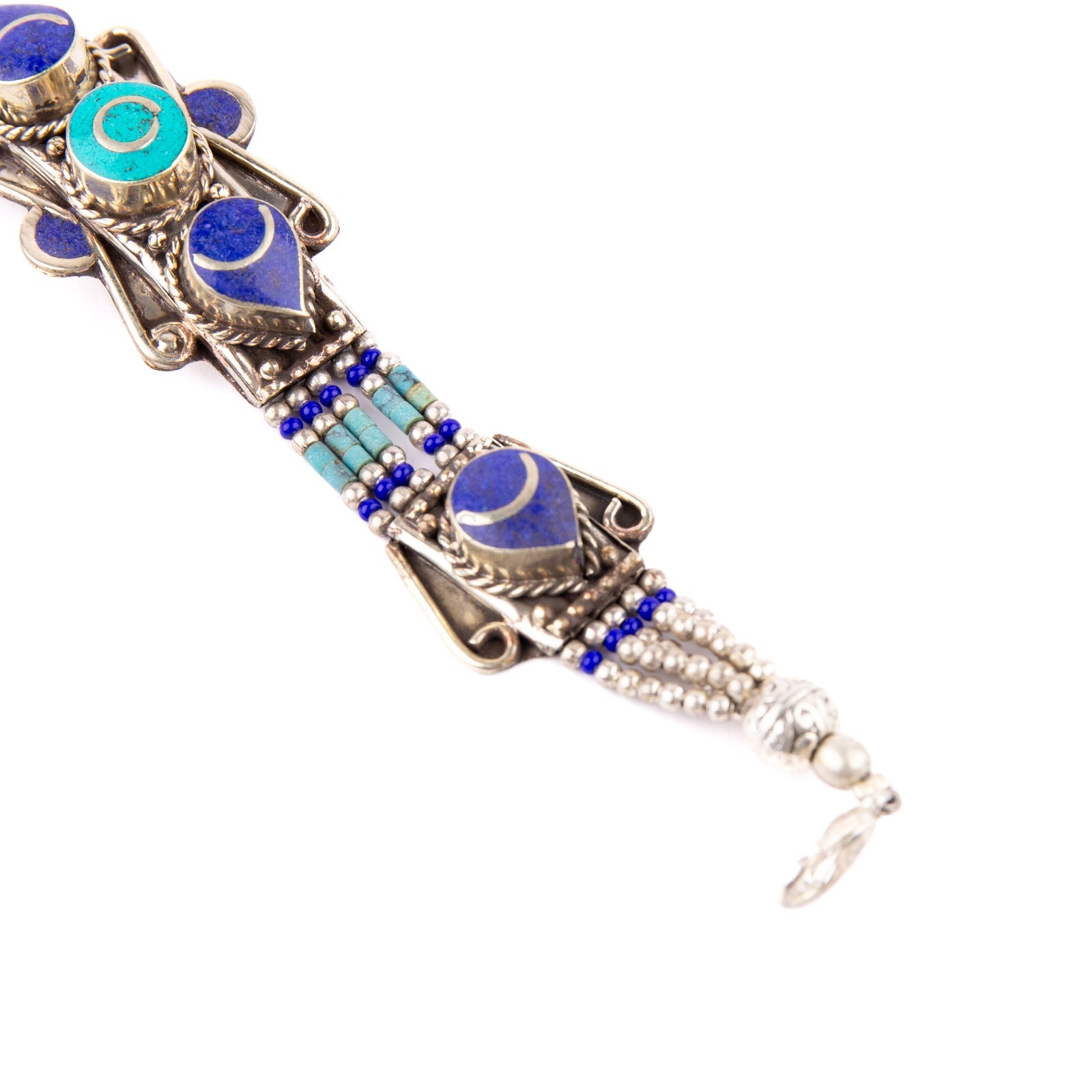 Tibetan Bracelet Lapis lazuli Turquoise, Nepali Jewelry, Artisan Ethnic Bracelet