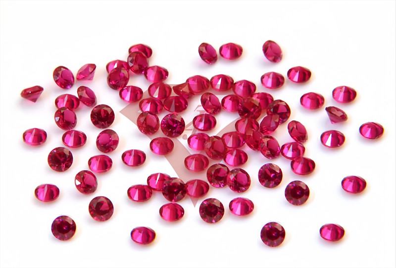 Wholesale High quality Round Cut Red Ruby Lab Created AAAA+ Loose Gems 500pcs