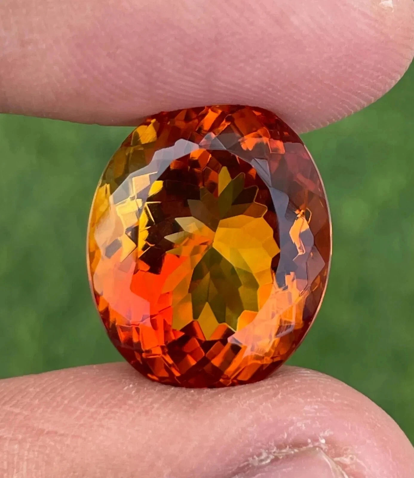 Flawless 10.55 CT Natural Ceylon Orange Sapphire Loose Oval Certified Gemstone