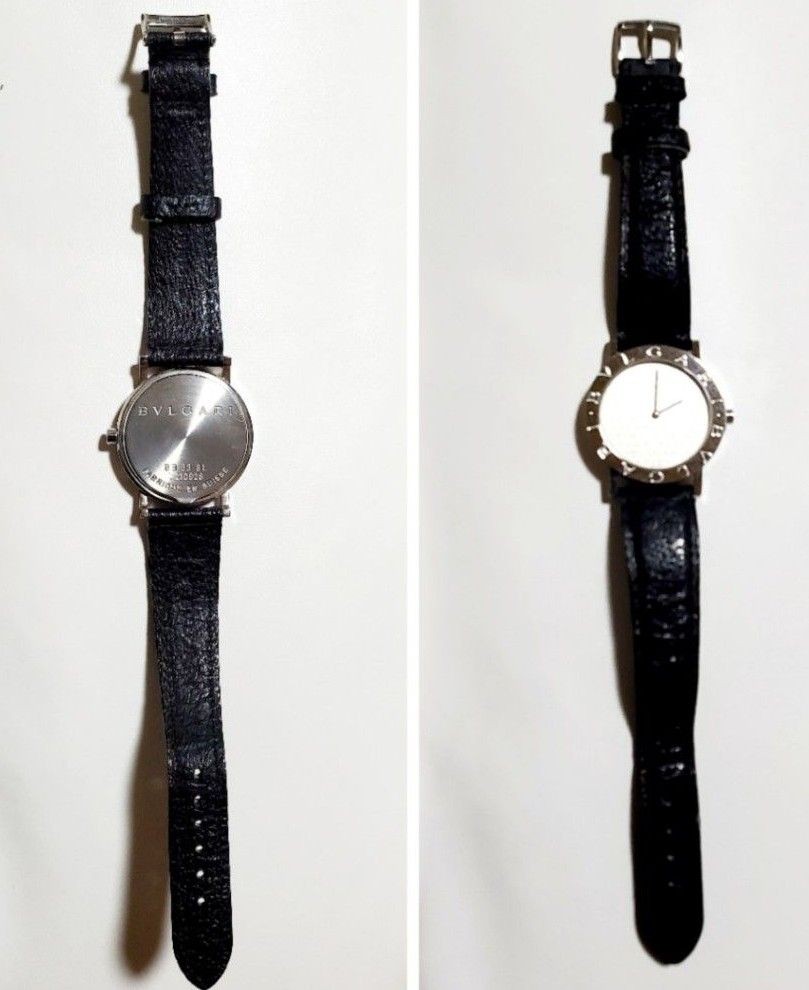 [B1P] BVLGARI BB33 Logo Mania White Dial Quartz Men’s Watch [k3p]