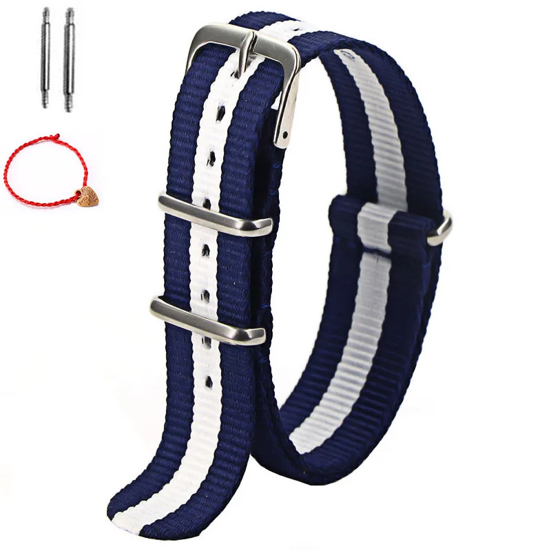 1Pcs Nylon Strap 16Mm 18Mm 20Mm 22Mm Nylon Watch Band Replacement Watch Strap fo