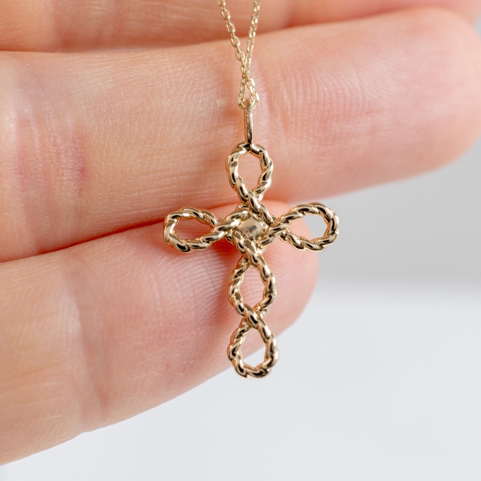 9ct Gold Cross Necklace Green Onyx Pendant Hallmarked Yellow Gold Cabochon