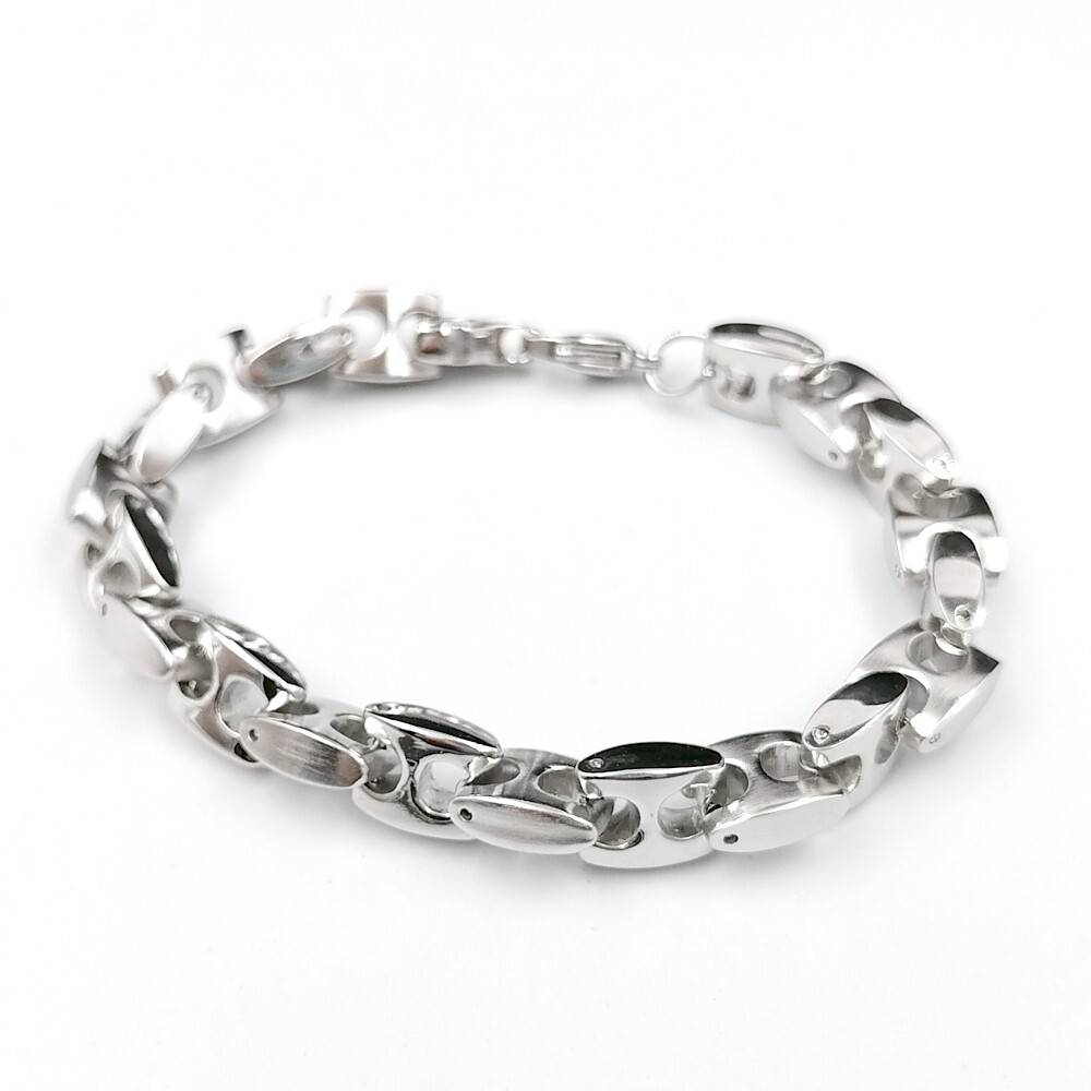 10mm 8.5inch Stainless Steel Solid Link Chain Bracelet Bangle For Mens Cool Gift