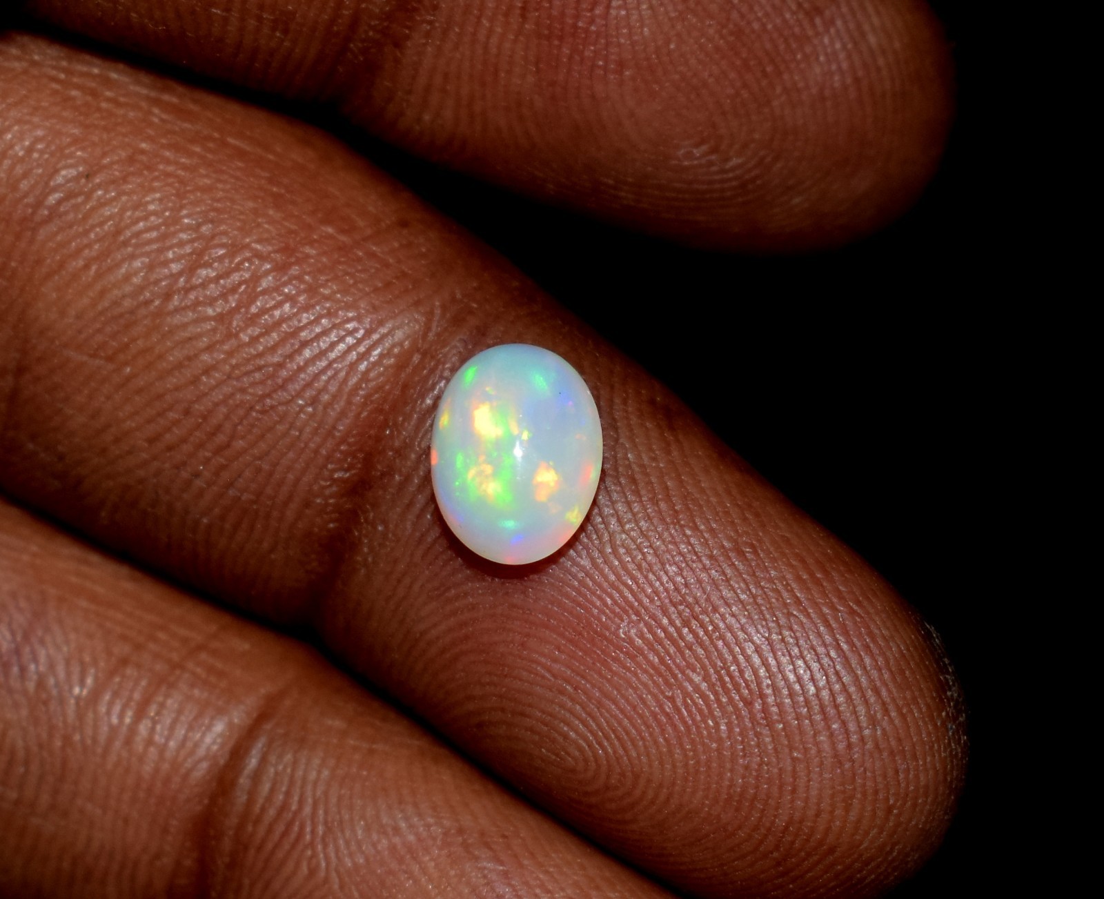 Natural Ethiopian Opal Wello Fire Opal Cabochon Gemstone 7X9mm Loose AAA 044