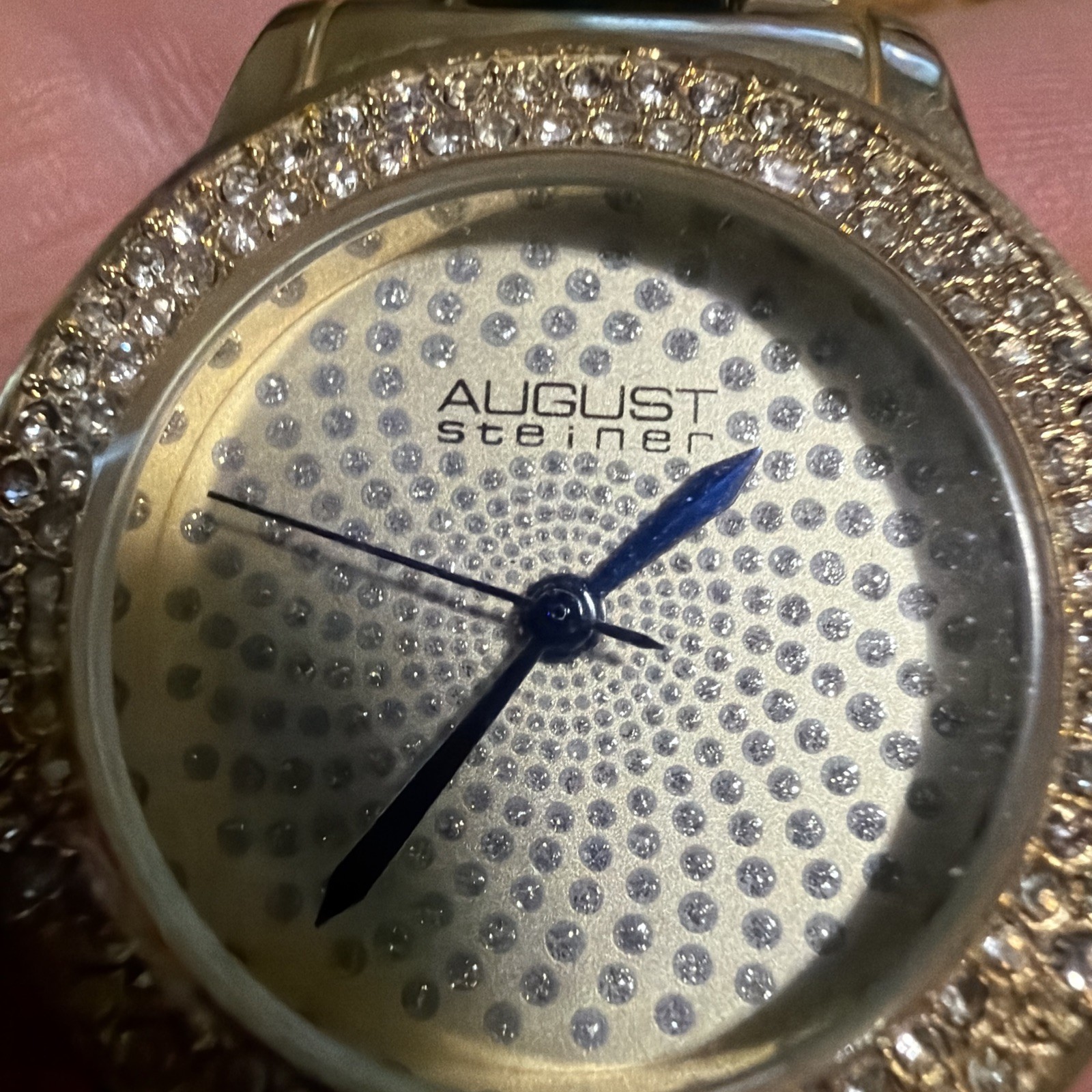August Steiner AS8052YG Women’s Gold Tone Ceramic Crystal Accent Quartz Watch