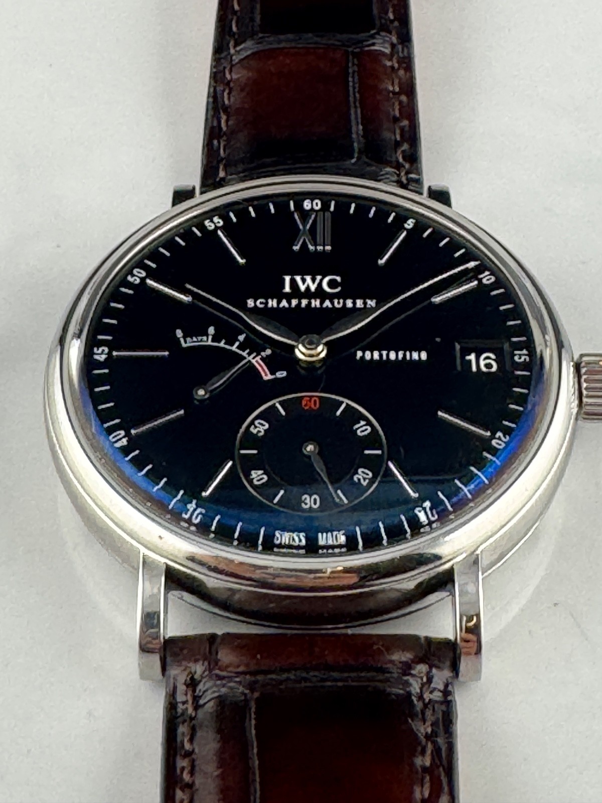 IWC Portofino Stainless Steel 45mm Manual Wind Watch IW510102 w Box