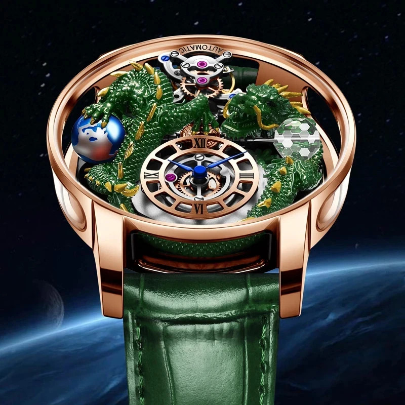 PINDU Celestial Body Series Artisanat Three Dimensional Dragon Watch 16 VARIANTS