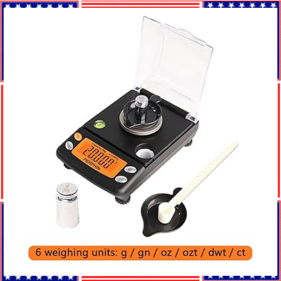Milligram Scale 50G by 0.001G, Mg Scale USB, Digital Powder Scale, Large LCD Di