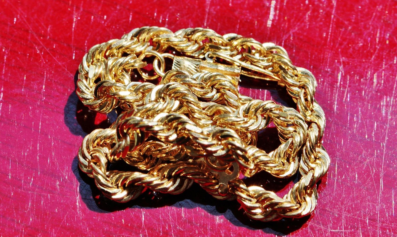 10k yellow gold bracelet 8.75″ solid diamond cut rope chain 7.8g Michael Anthony