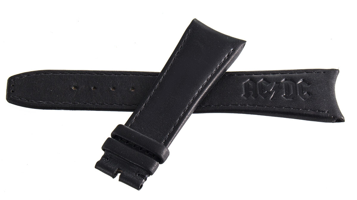 Raymond Weil Men’s 22mm x 18mm Black AC-DC Leather Watch Band Strap V1.18