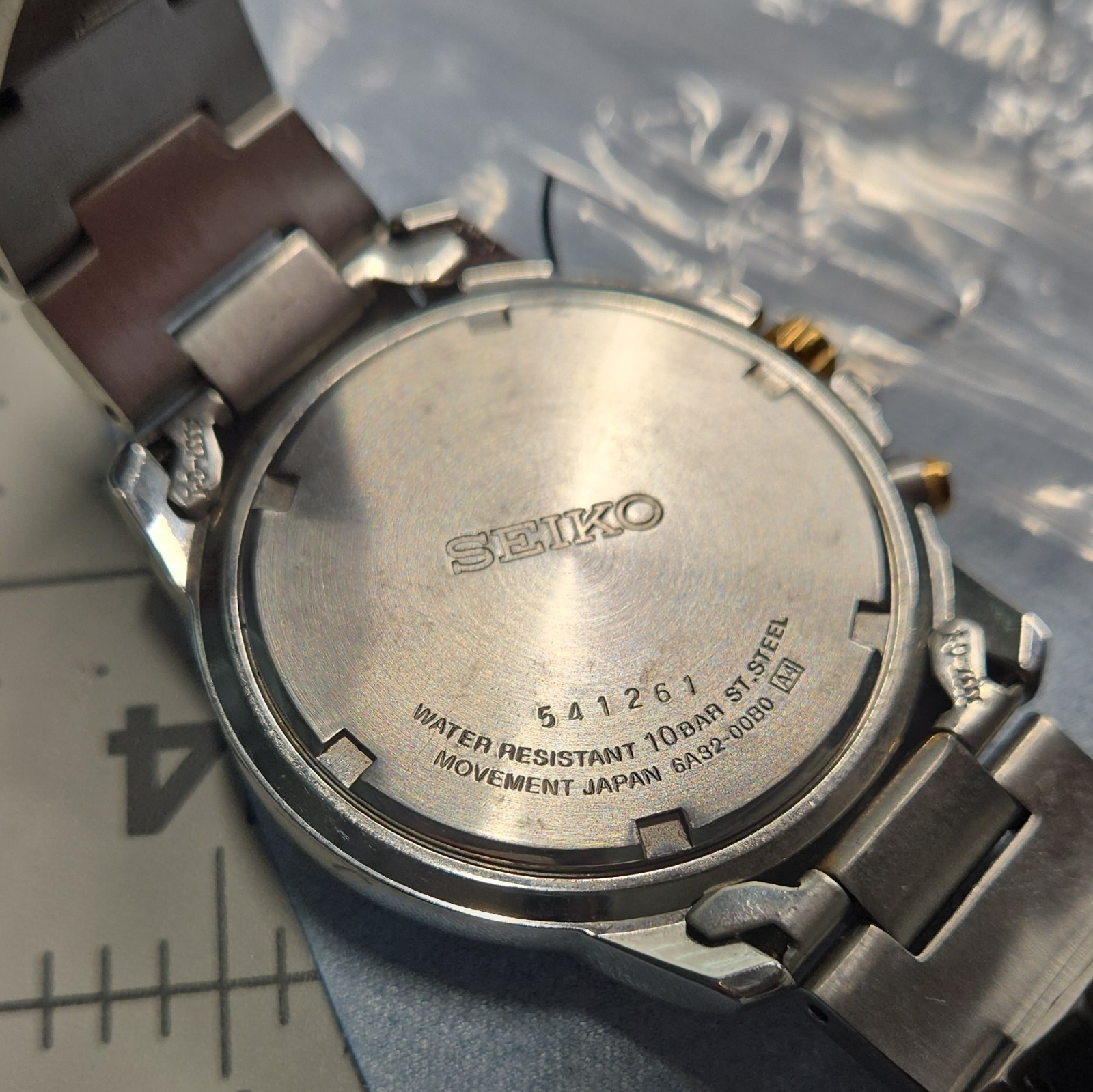 ​Seiko Perpetual Calendar Two Tone White Dial Quartz Men’s Watch 6A32-00B0 WR100