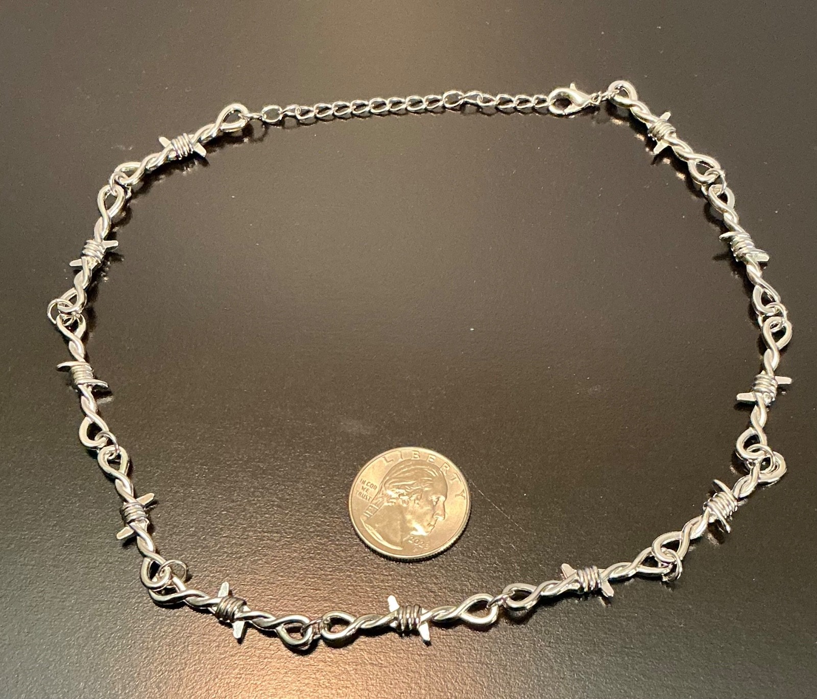 New Barbed Wire Men Necklace Stainless Steel 18” Inches 5/15
