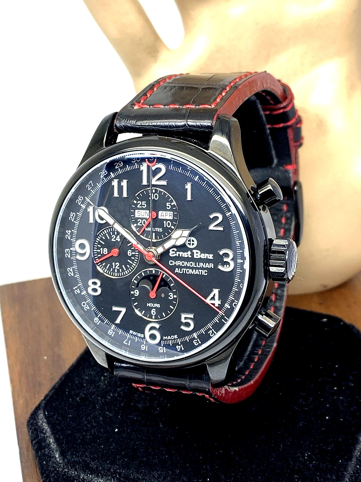 Ernst Benz Men’s Watch GC10381 Chrono Lunar Swiss Automatic 7751 Moon Phase 47mm