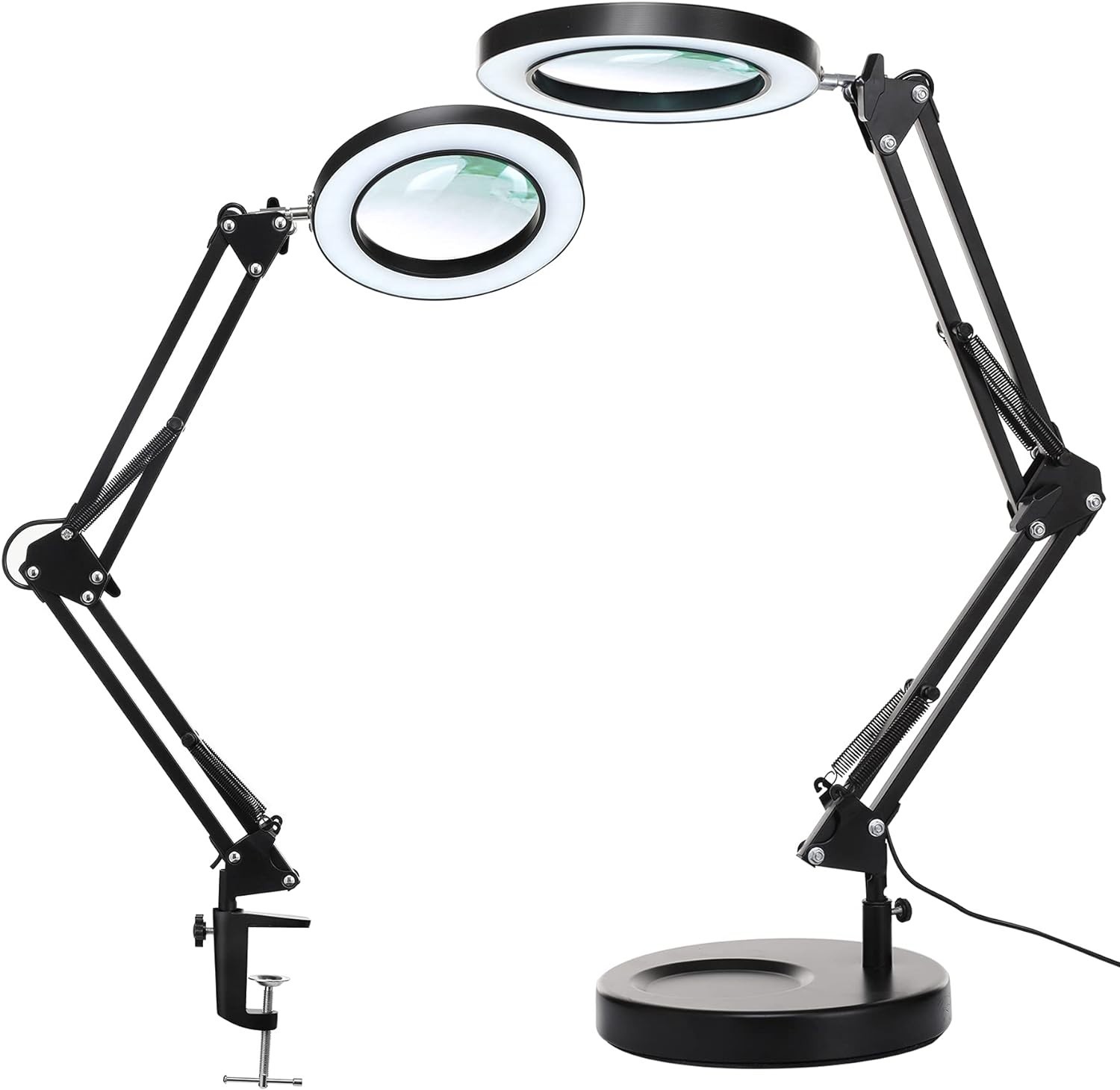Swivel Arm LED Desk Magnifier with 10X Lens – Ideal for Close Work and Hobbies