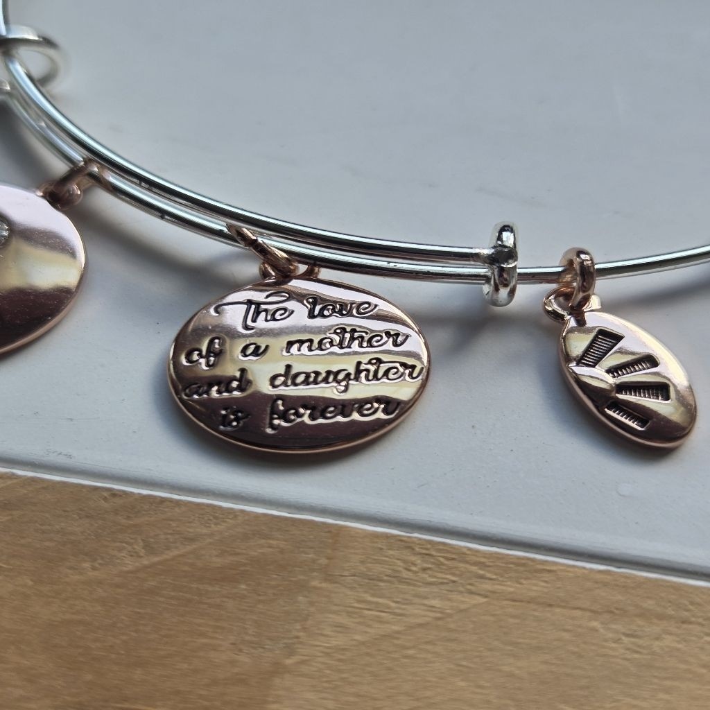 Women’s Unbranded Silver Rose Gold Charm Bracelet One Size
