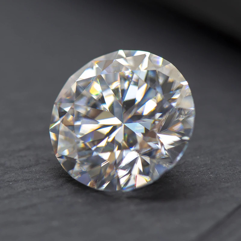 D Color VVS1 Round Cut Moissanite 0.1CT-12CT Lab Gem for Jewelry w/ Certificate