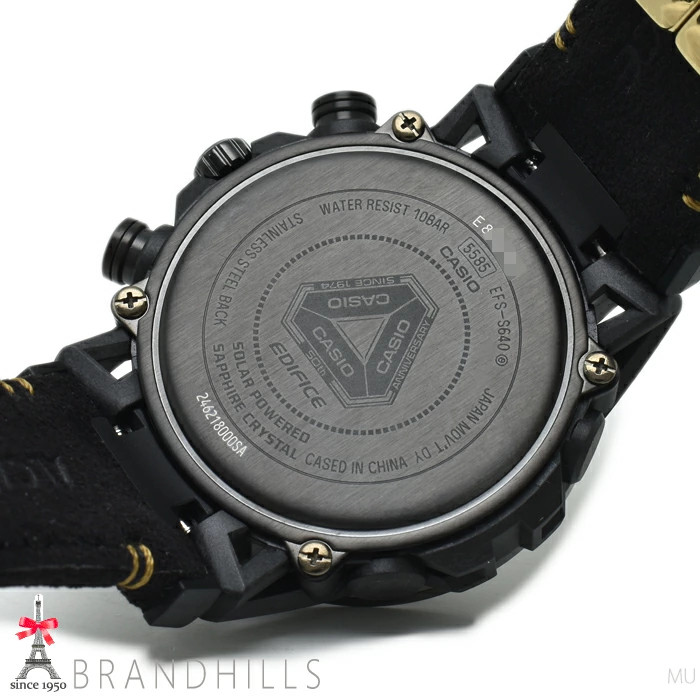 Casio Edifice EFS-S640ZE-1AJR Solar Carbon SS Aluminum Alcantara Used