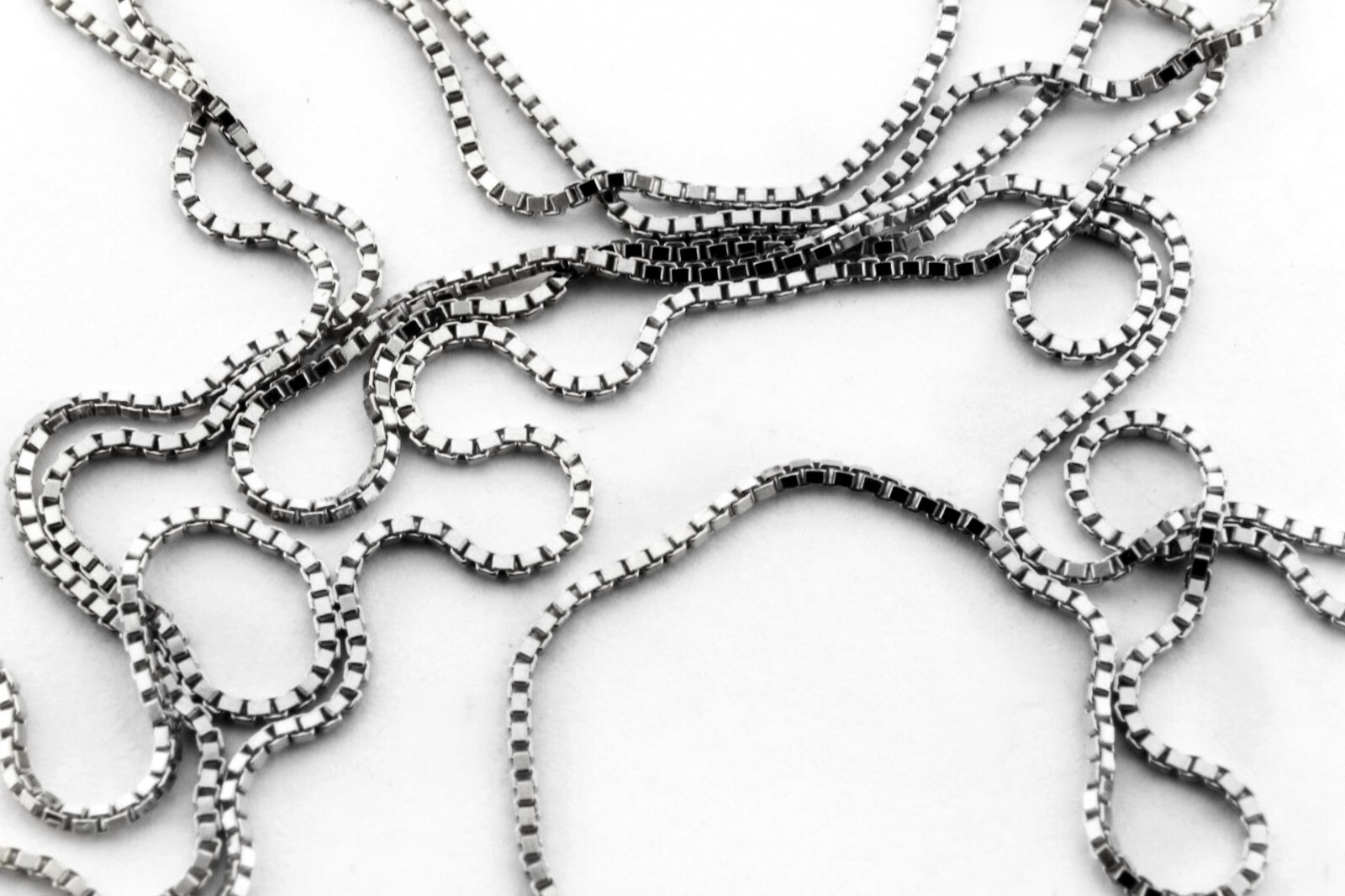 Venetian Venetian 18kt White Gold Choker Chain Necklace cm. 40 45 50 60