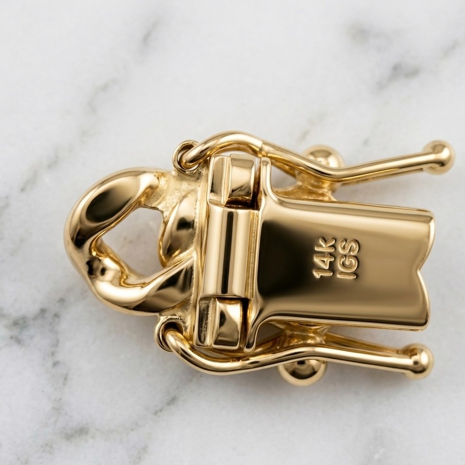 6mm Box Clasp Figure 8 Lock Miami Cuban Curb Figaro Chain Real 14K Yellow Gold