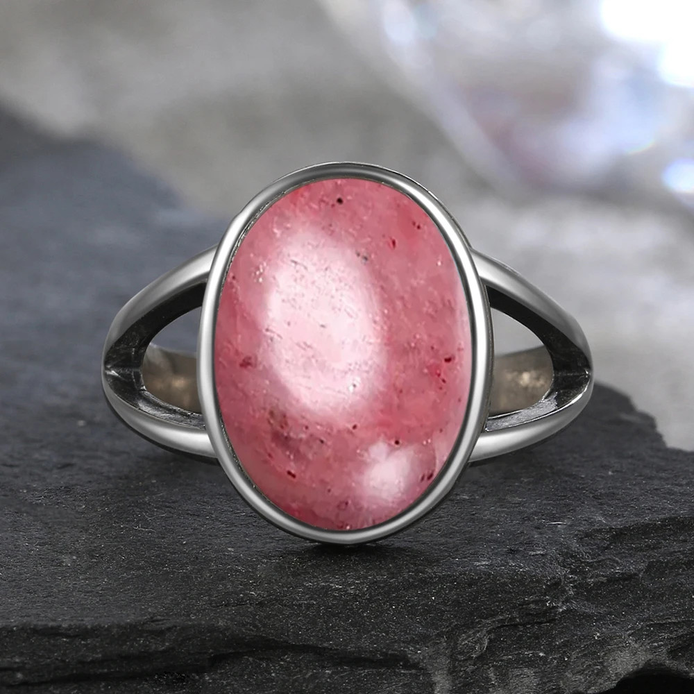 Moonstone Ring Sterling Silver Oval Tension Mount Vintage Wedding Women Jewelry