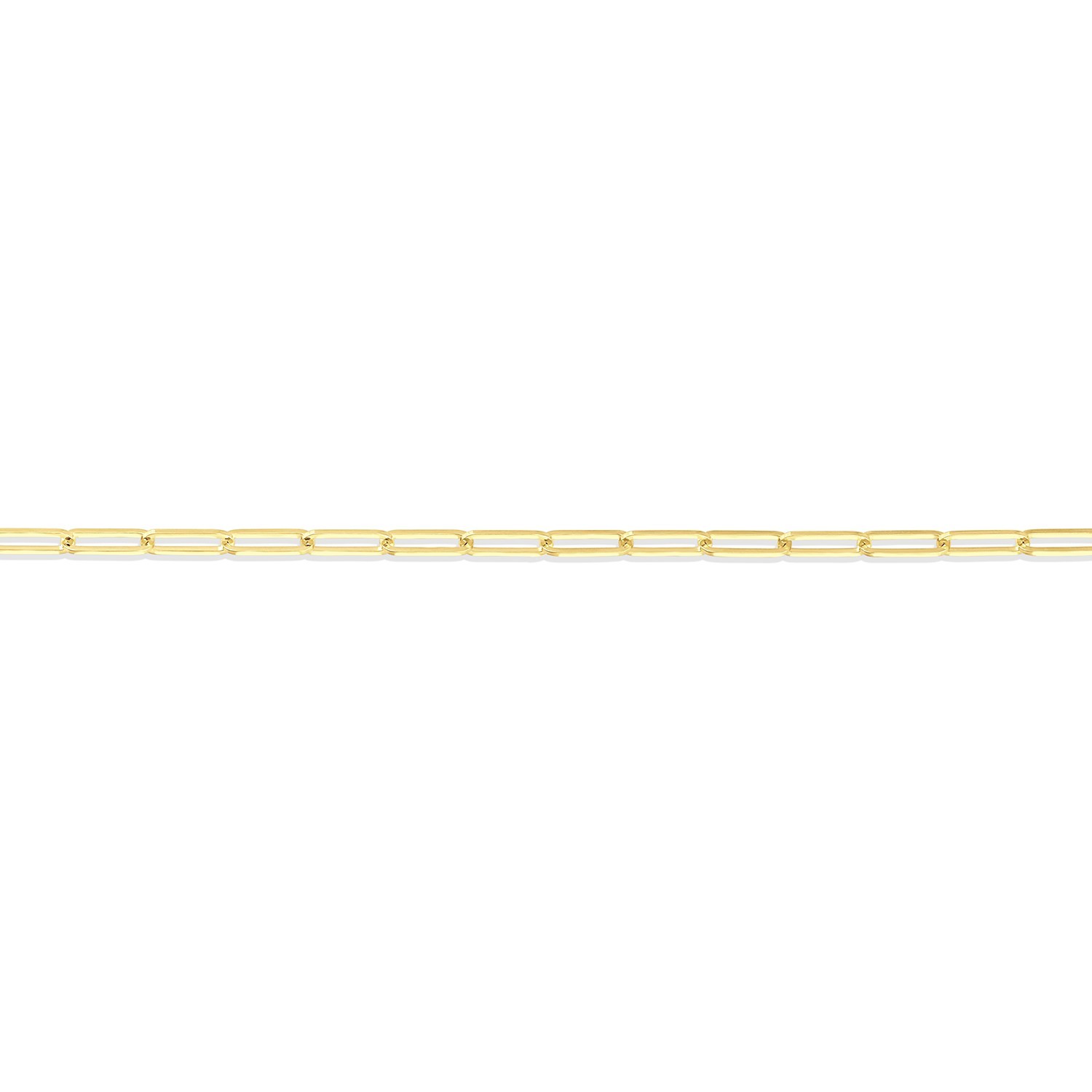 14k solid yellow gold paperclip chain 18 “inch 2.1 mm 3.0 grams