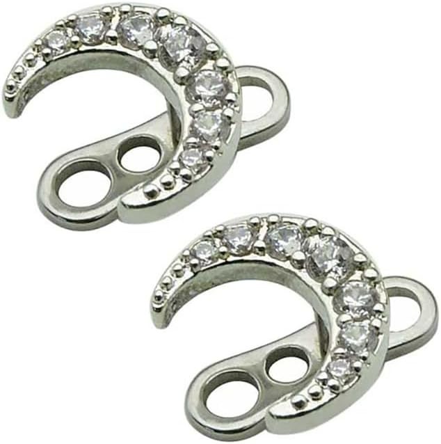 2Pcs 14G Cubic Zirconia Dermal Anchor Tops and Base Surgical Steel Dainty Cry…