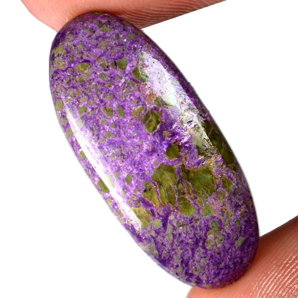12.80 Cts 100% Natural Purpurite Oval Cabochon 13 X 30 mm Namibia Gemstone PR63