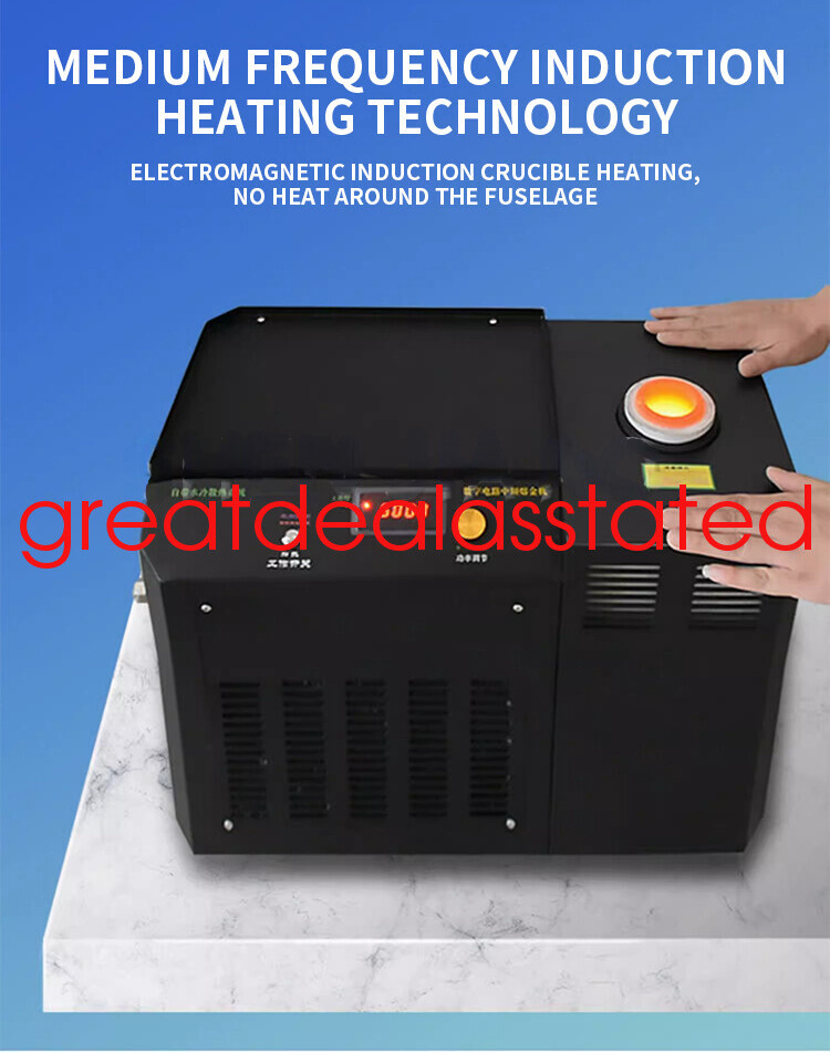 1KG New Induction Smelting Machine Jewelry Foundry Equipment 1600℃ 3500w 220v