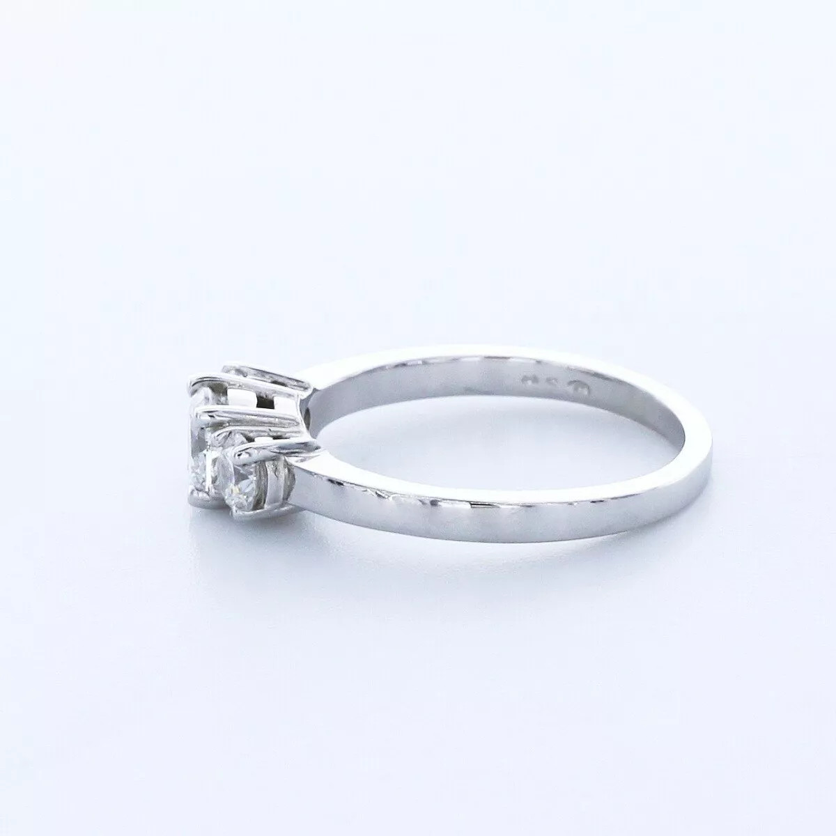 3-Stone Engagement Ring 14K Gold Classic 1.31 CT Round Lab-Grown Diamond D VS1