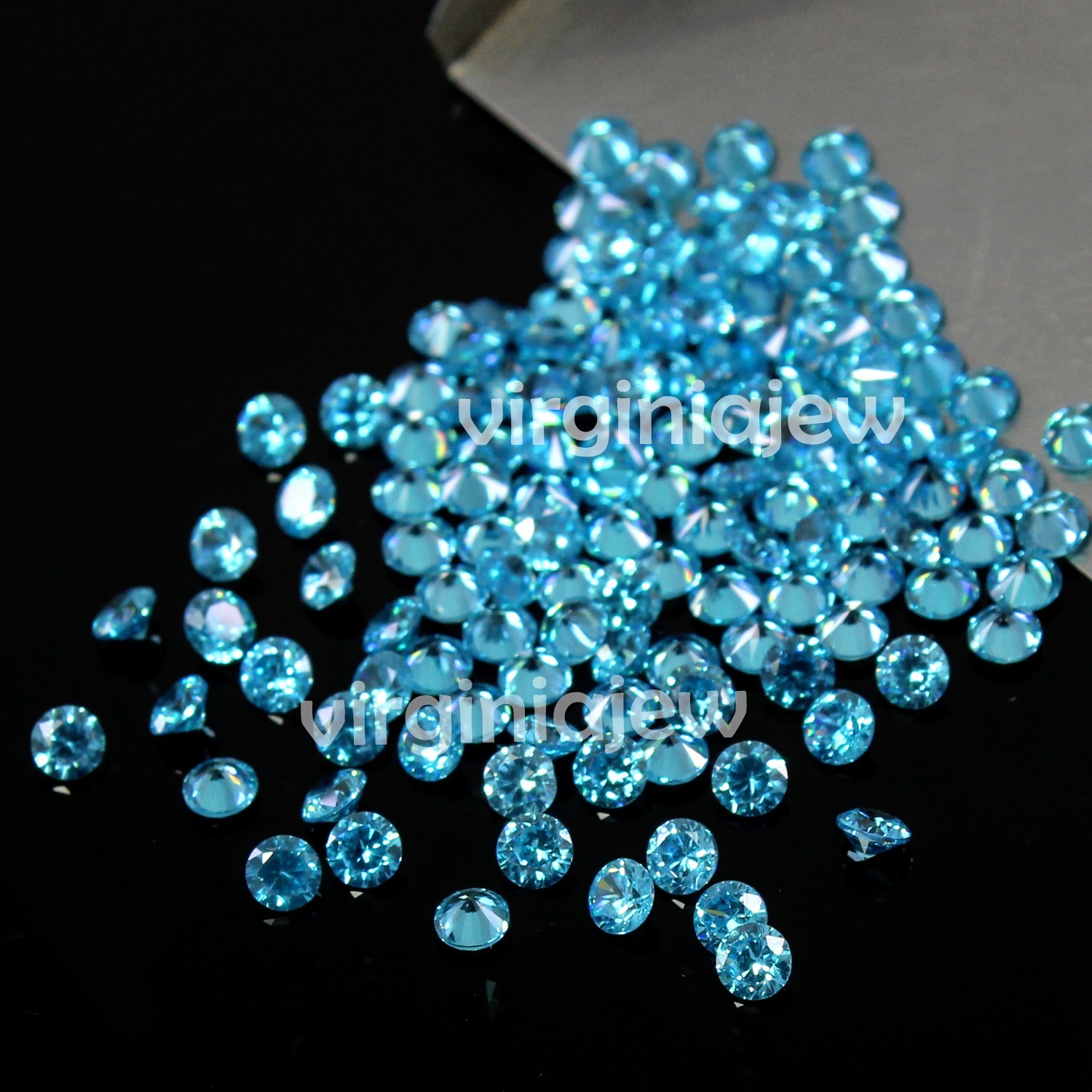 Natural Brazil Blue Aquamarine Certified 2.70 MM Round Loose Gemstone 100 Pc Lot