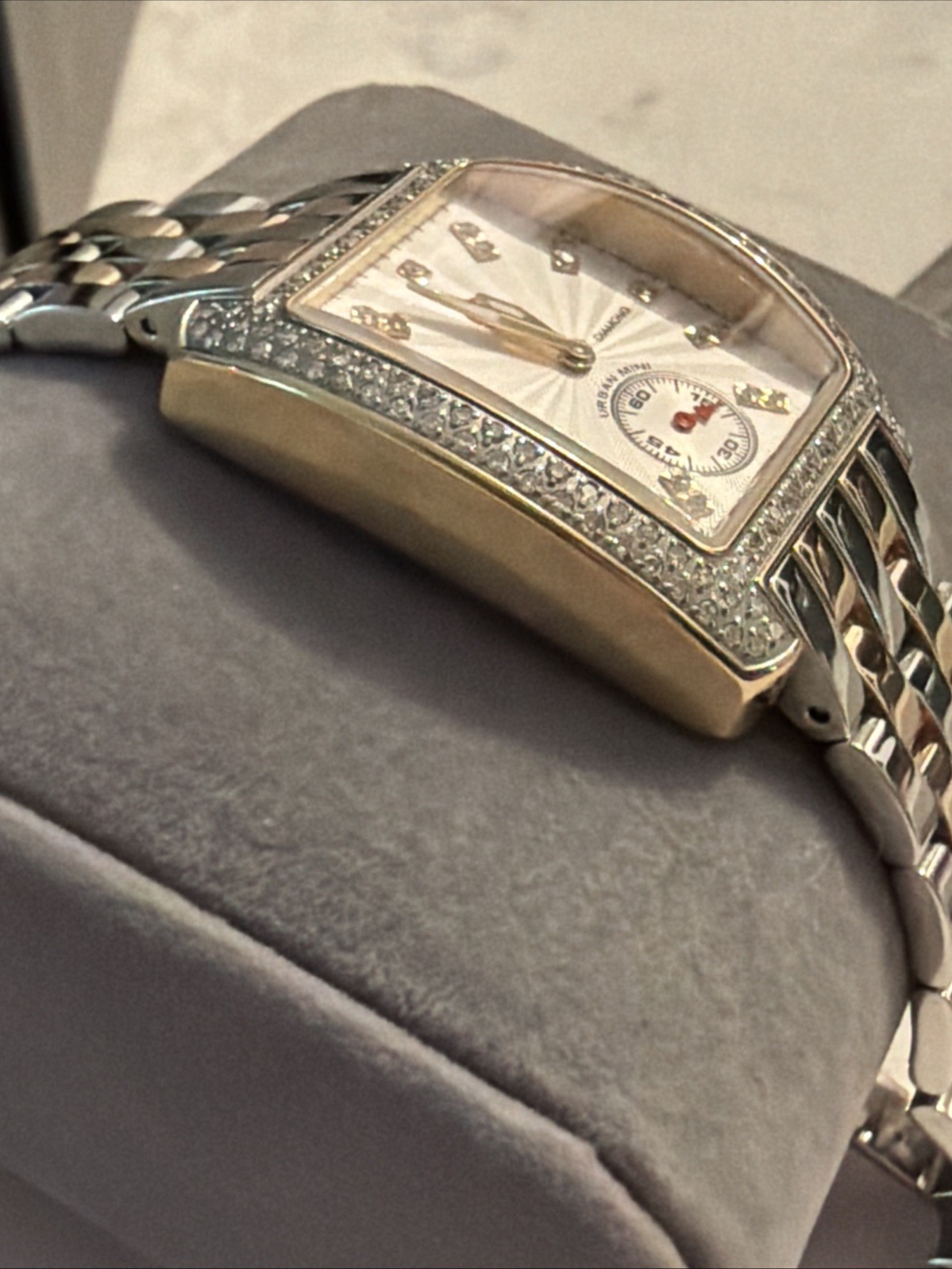 Michele Mini Urban Watch Diamond Dial Bezel slightly used