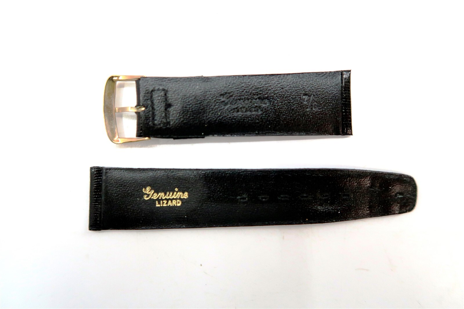NEW Downing Black Leather Lizard Watch Strap Band 22mm 866 7/8 R