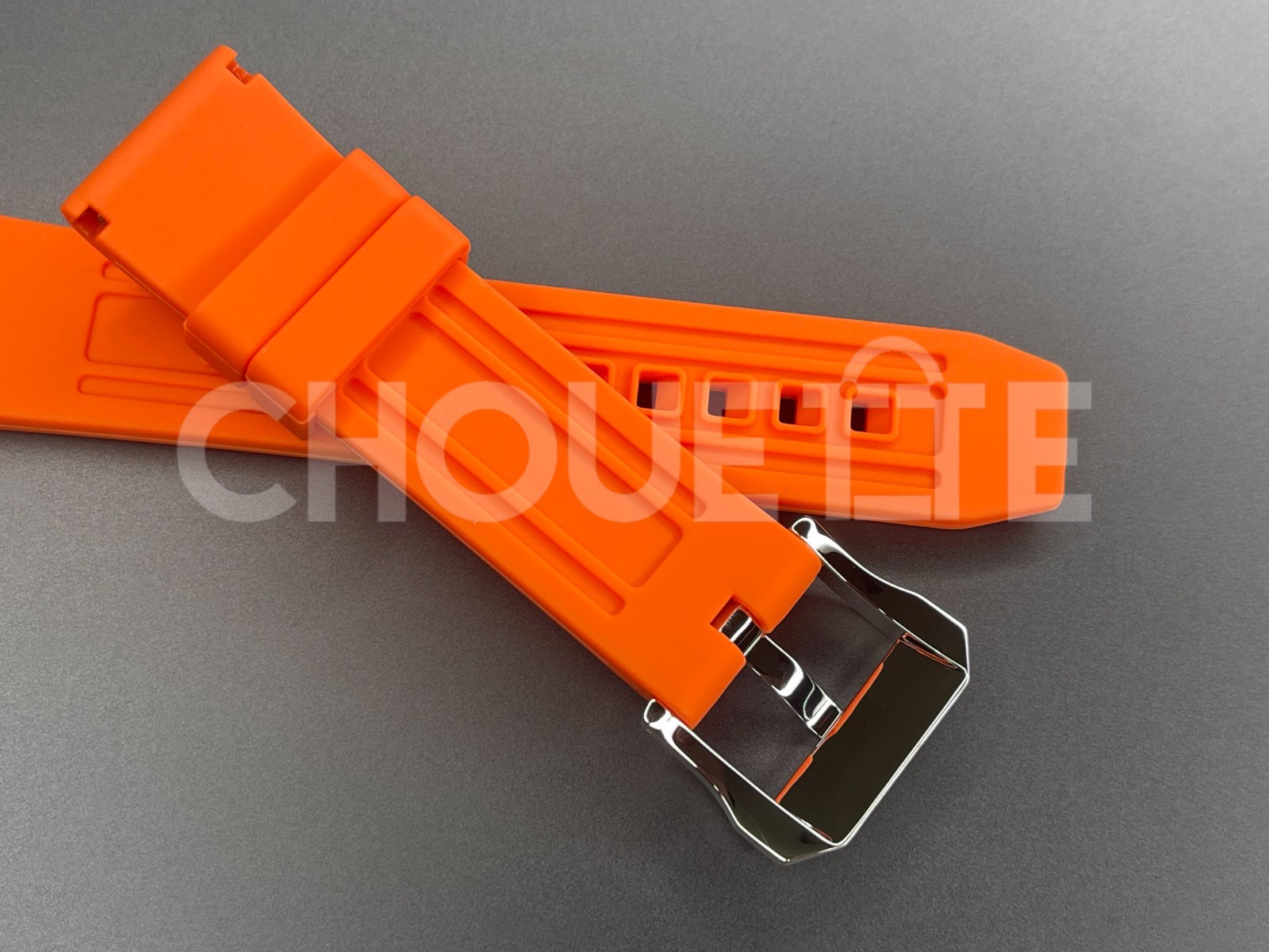 Citizen Promaster JR4061-18E, JR4061-00F 22mm Orange Rubber Watch Band with PINS