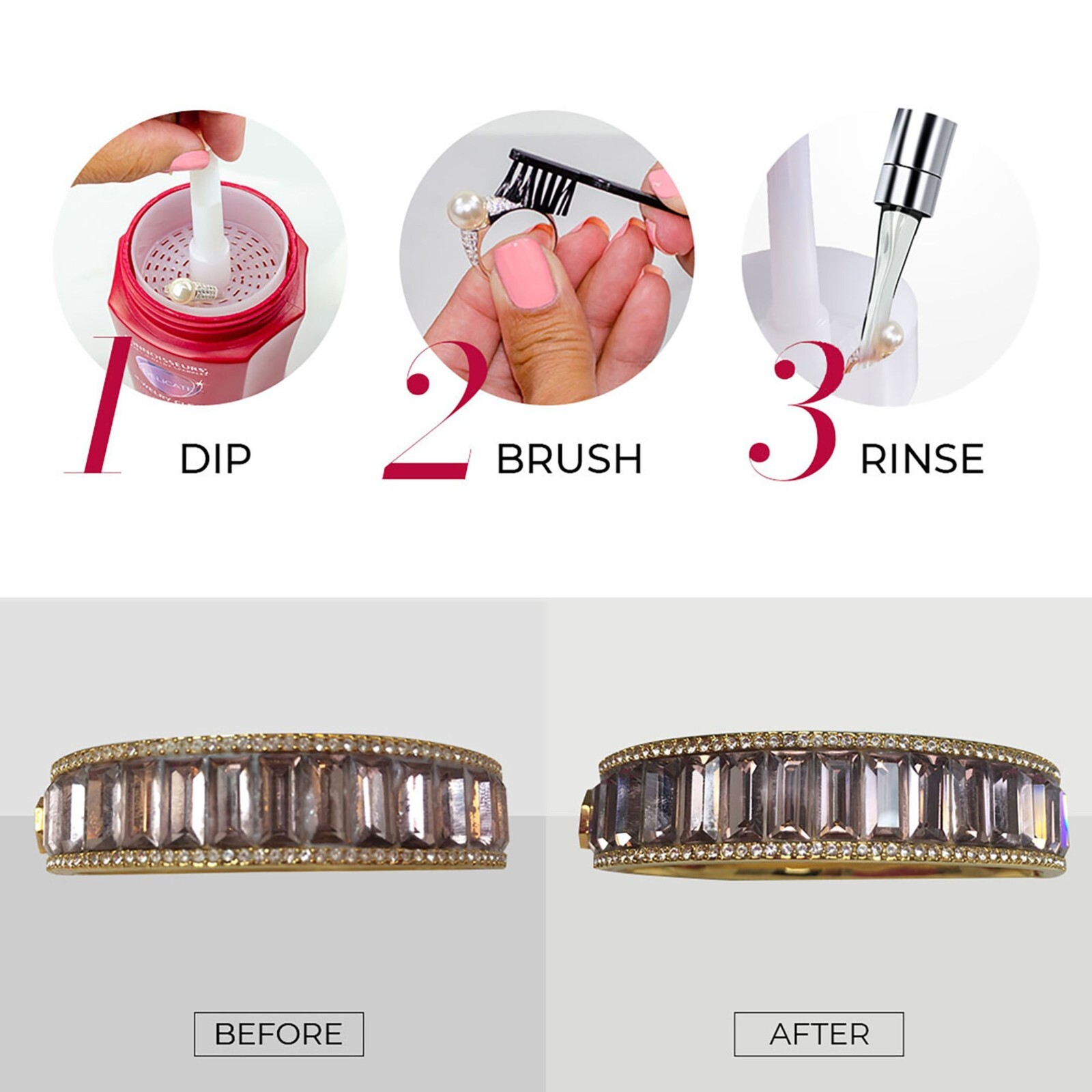 Connoisseur’s Delicate Jewelry Cleaner Pearls Sensitive Stones Liquid Cleaner