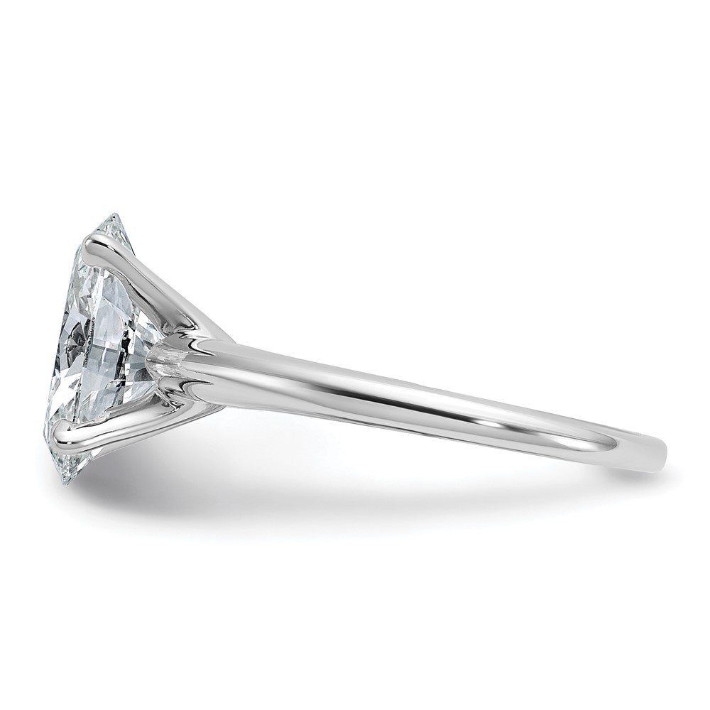 14k White Gold 3Ct Oval Cut Moissanite Solitaire Engagement Ring Size 7