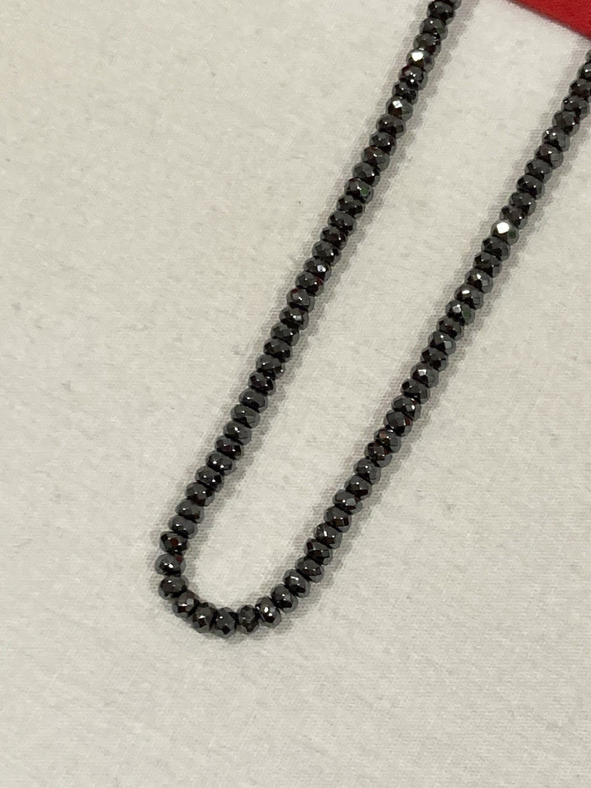 Vintage MILOR ITALY BRONZE Hematite Stone Beaded Chain Necklace 20.5″ NEW IN BOX