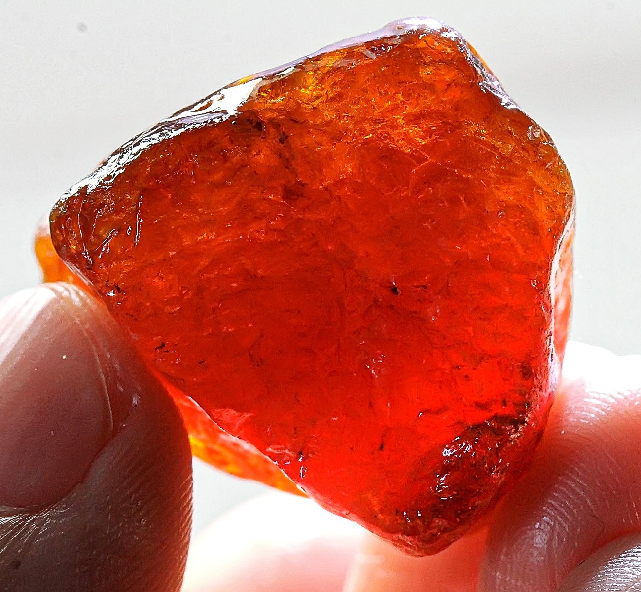 141Ct Natural Spessartine Orange Garnet Facet Rough Specimen Nigeria YFDA6