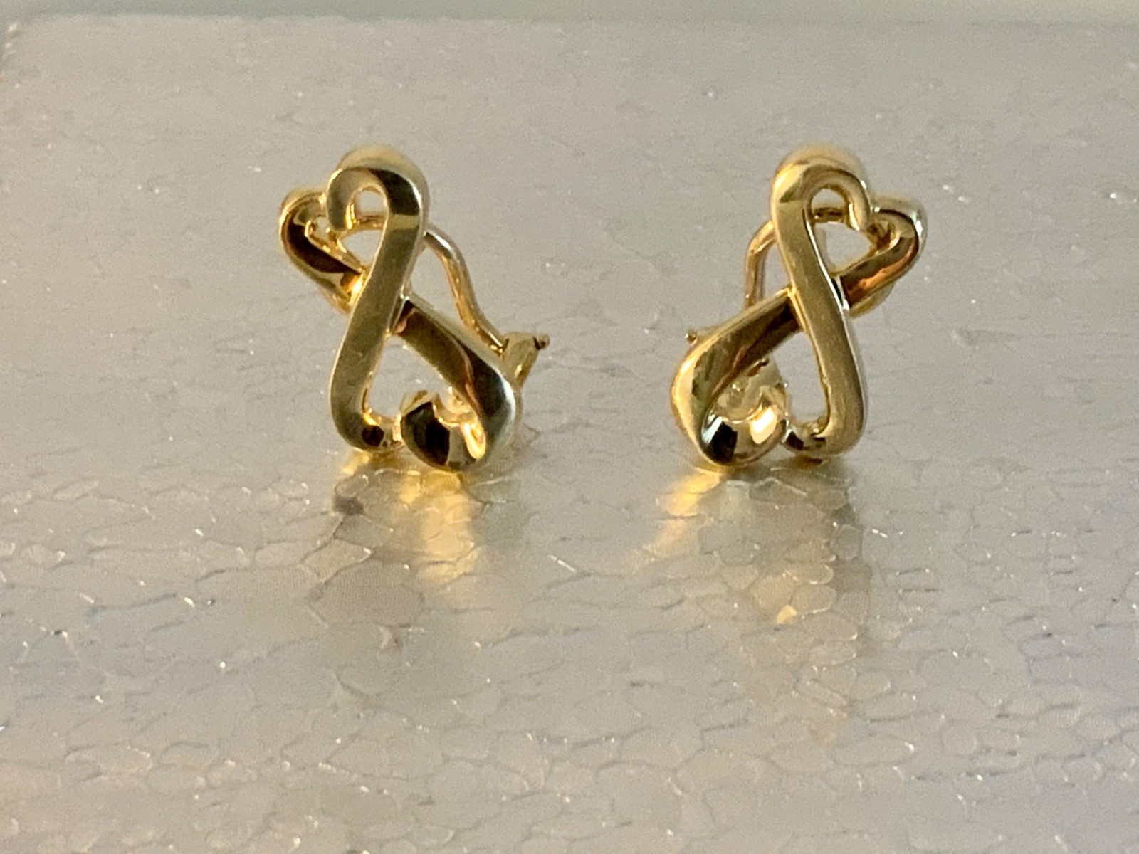 TIFFANY & Co. 18K Gold Paloma Picasso Double Loving Heart Earrings
