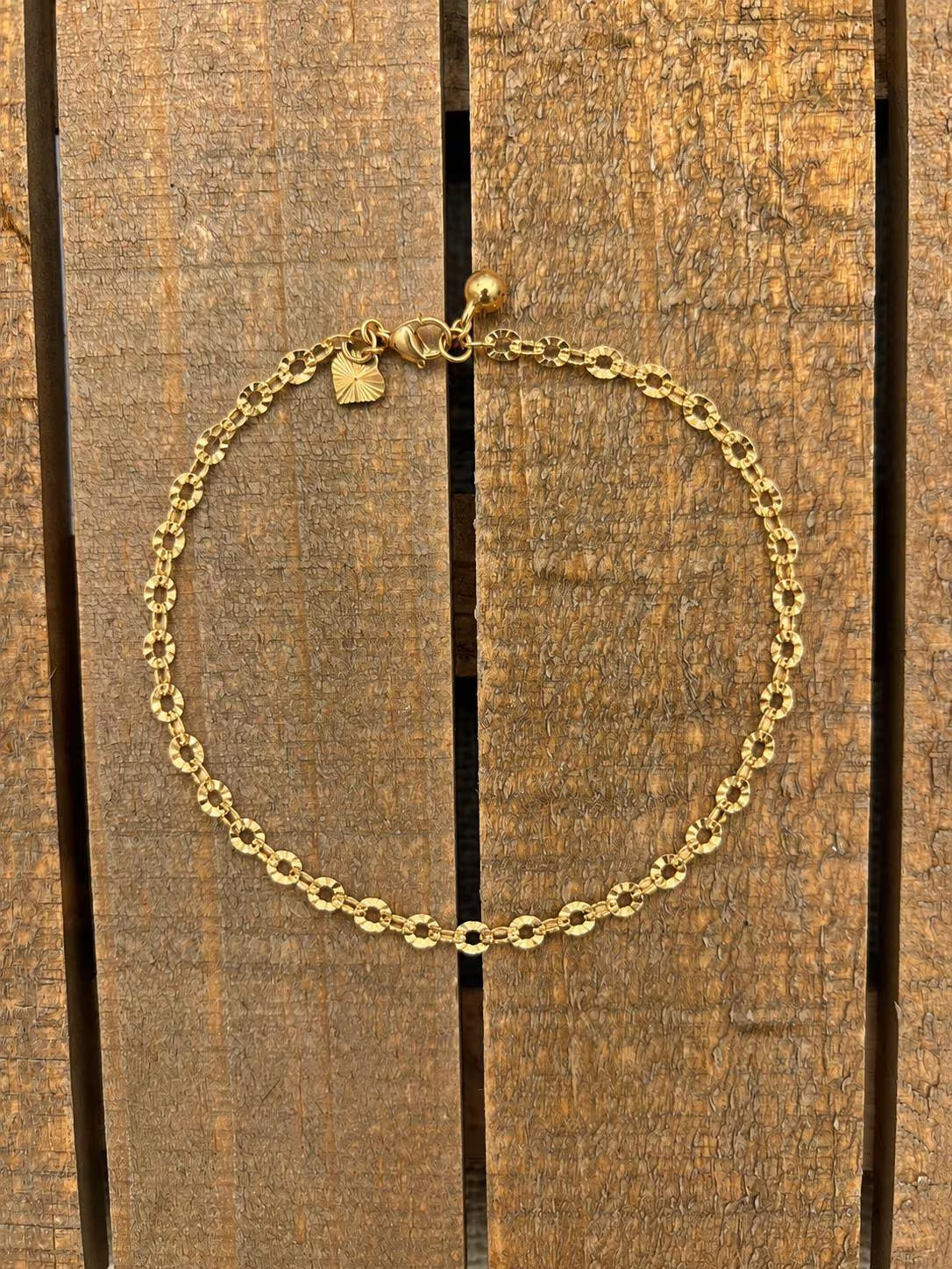 18K Gold Plated Anklet, Dainty Minimalist Ankle Bracelet, Everyday Gold Jewelry