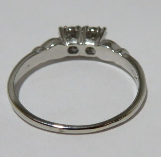 14K WG 2-ROUND DIAMOND FOREVER US RING 0.35 tcw SZ 8 2.58 grams (AI-2267)
